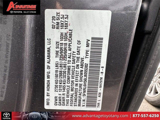 2020 Honda Odyssey EX